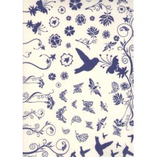 Ref. 78634 - DECALQUE FLORES E PASSAROS LILAS 2165/050